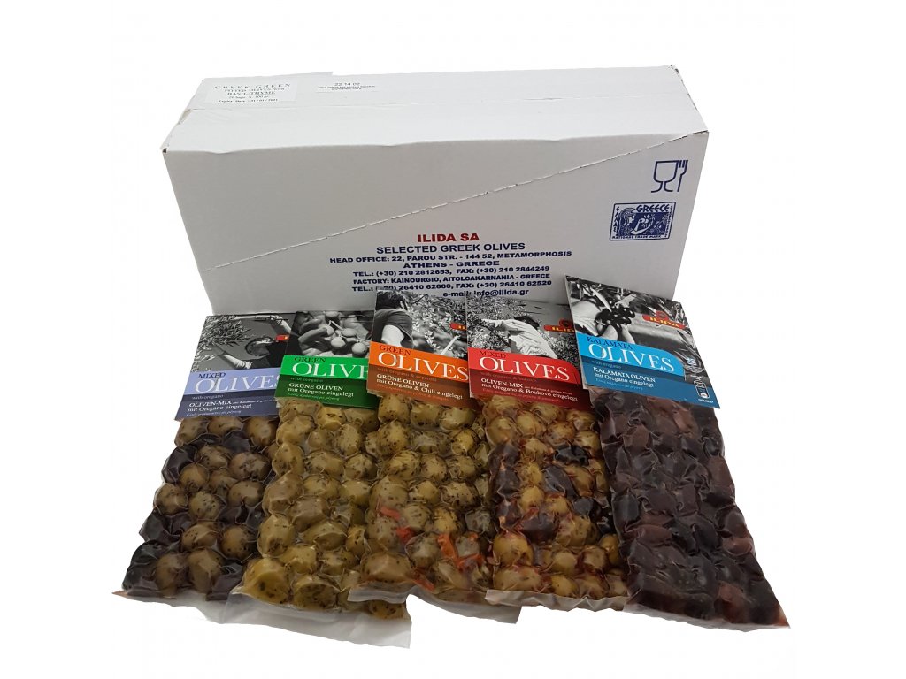 PROMO sada 3x5 druhů oliv s peckou 150 g